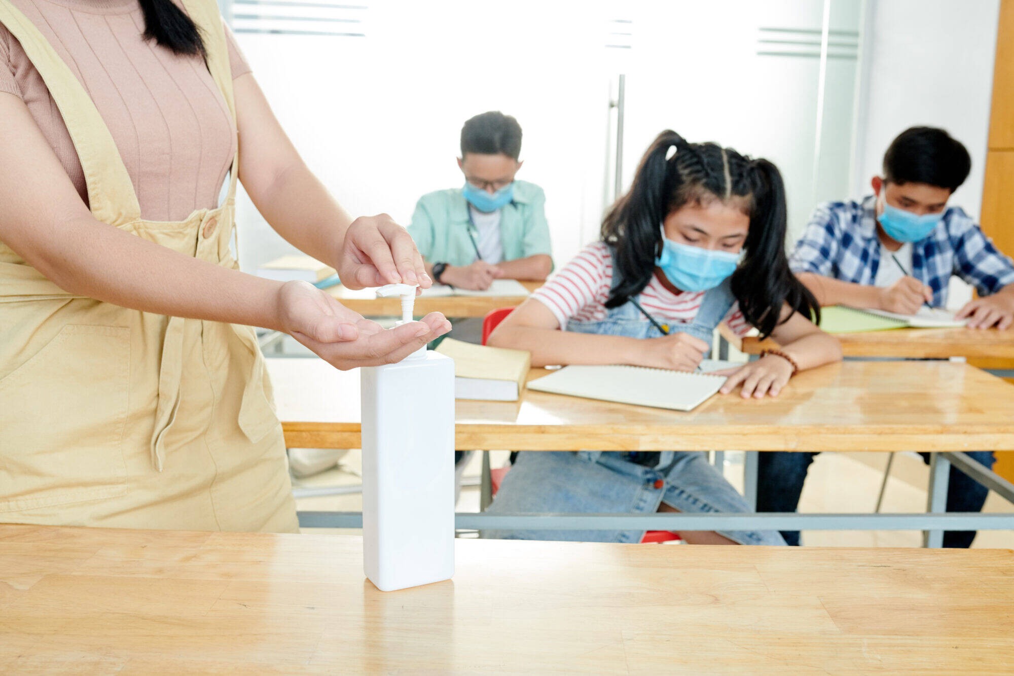 School class after pandemic is over School class after pandemic is over