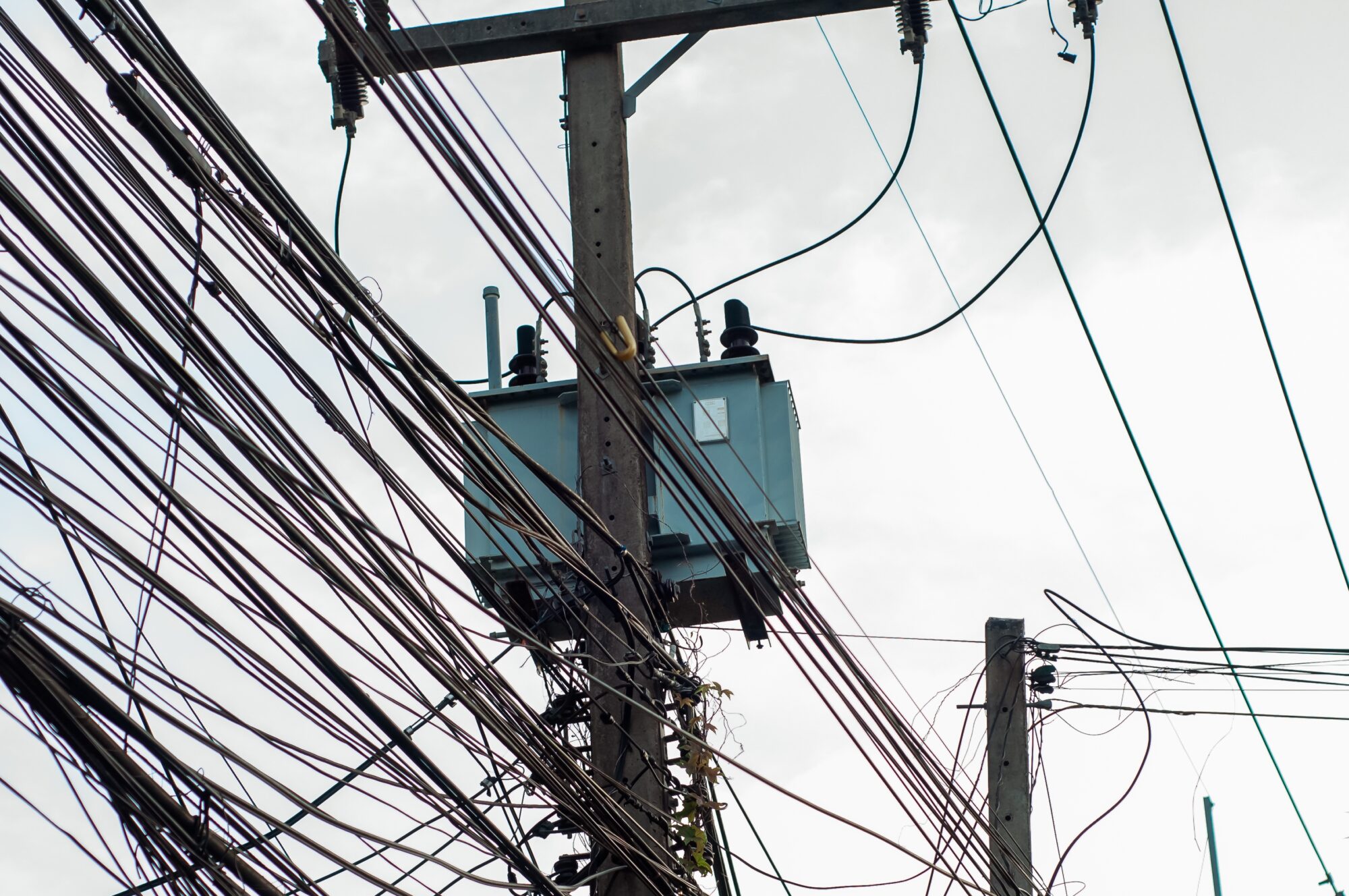Thailand Messy wires. Including electrics, phone and others comm