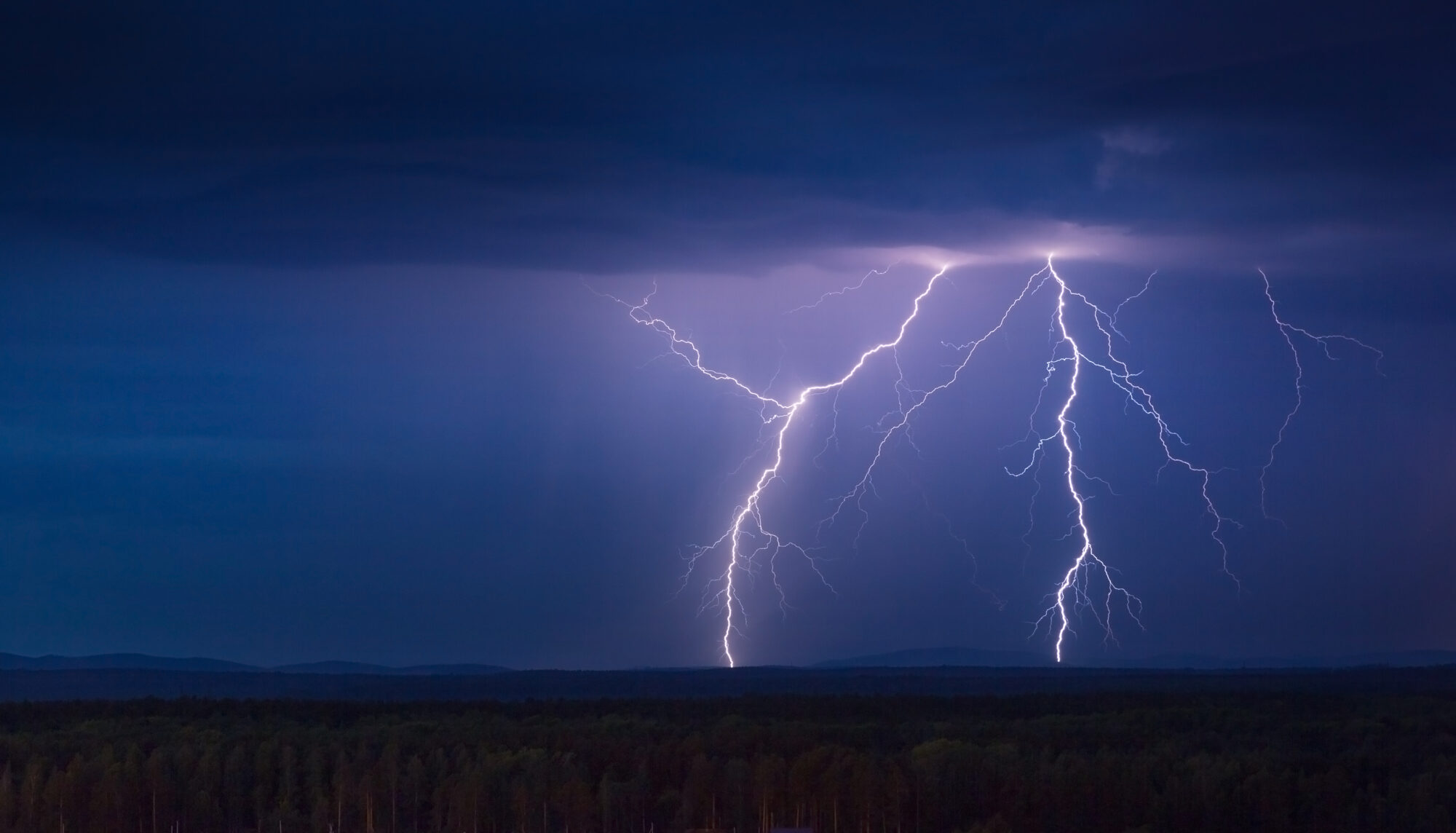 lightning storm at night