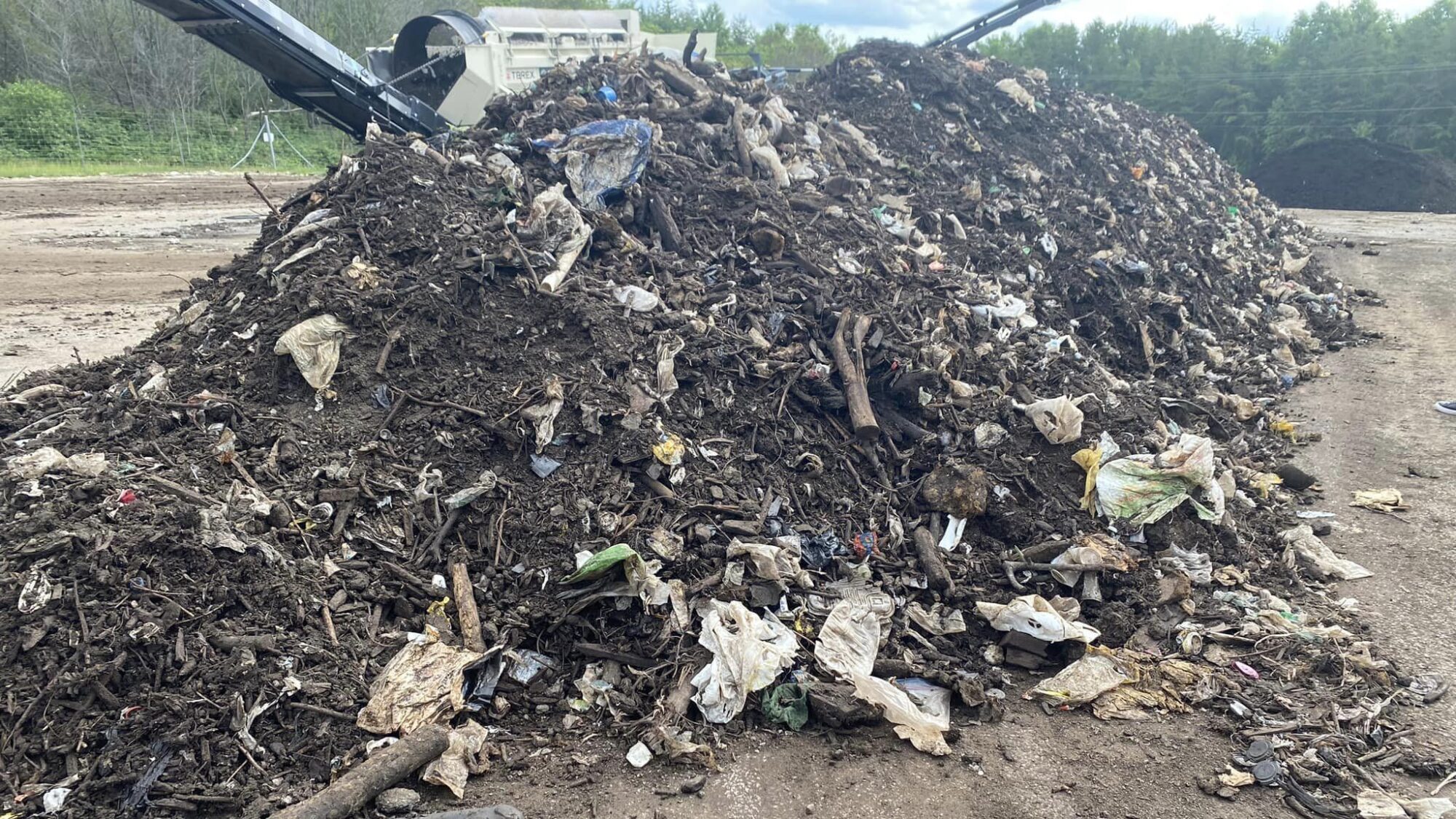 déchets dans compost