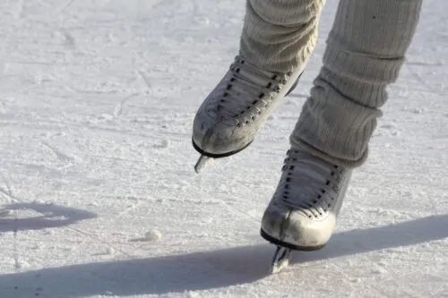 Patinoire patin glace