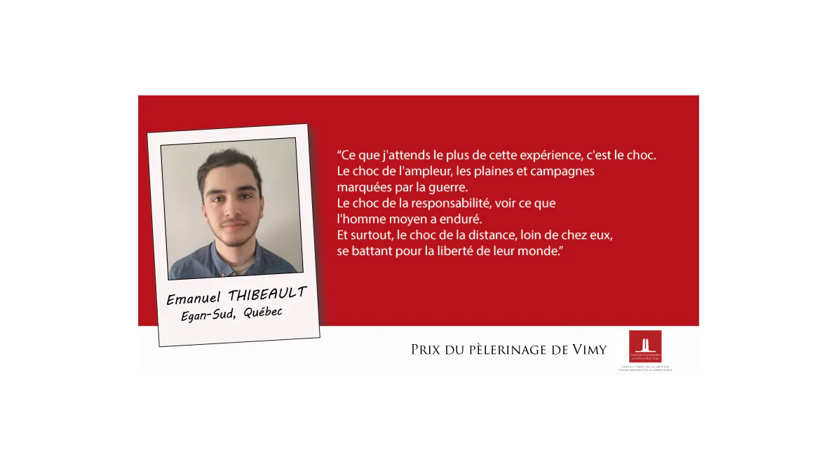 Emanuel Thibeault Fondation Vimy