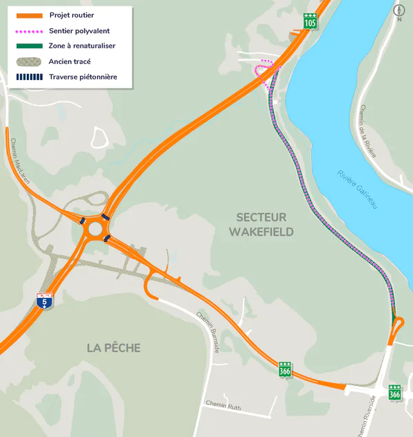 Carte prolongement autoroute 5