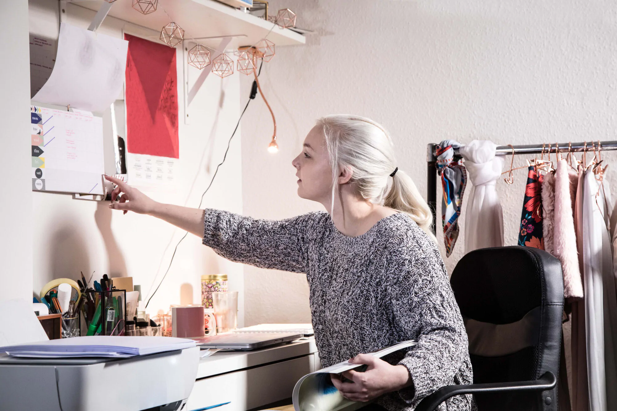 Étudiante en appartement