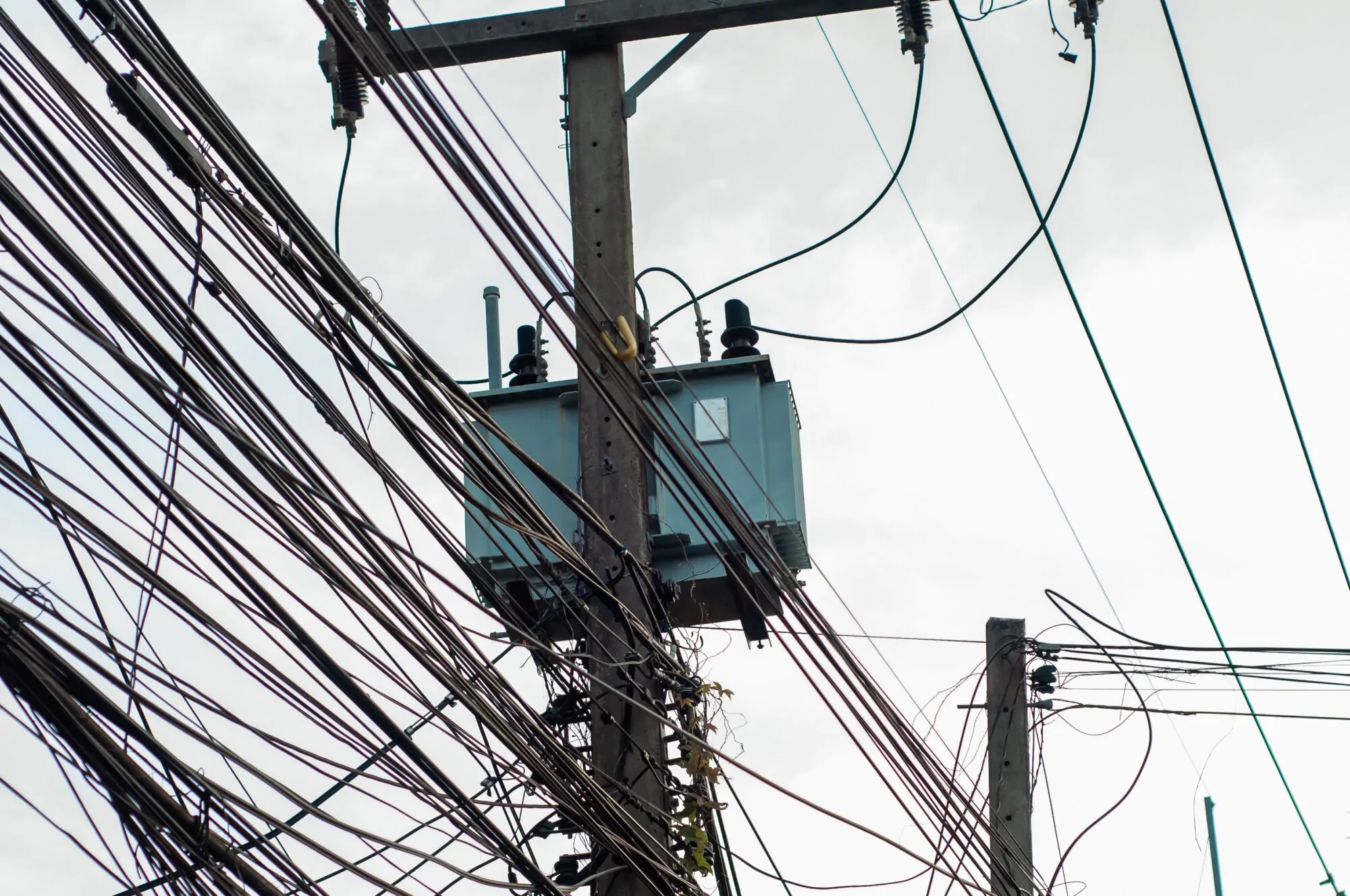 Thailand Messy wires. Including electrics, phone and others comm
