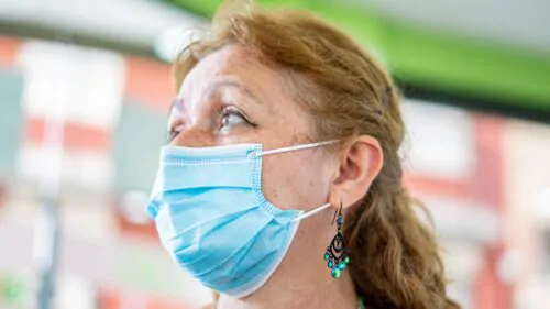 masque femme hôpital