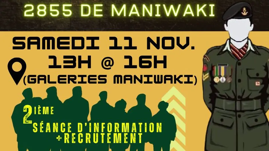 2e recrutement Corps de cadets Maniwaki