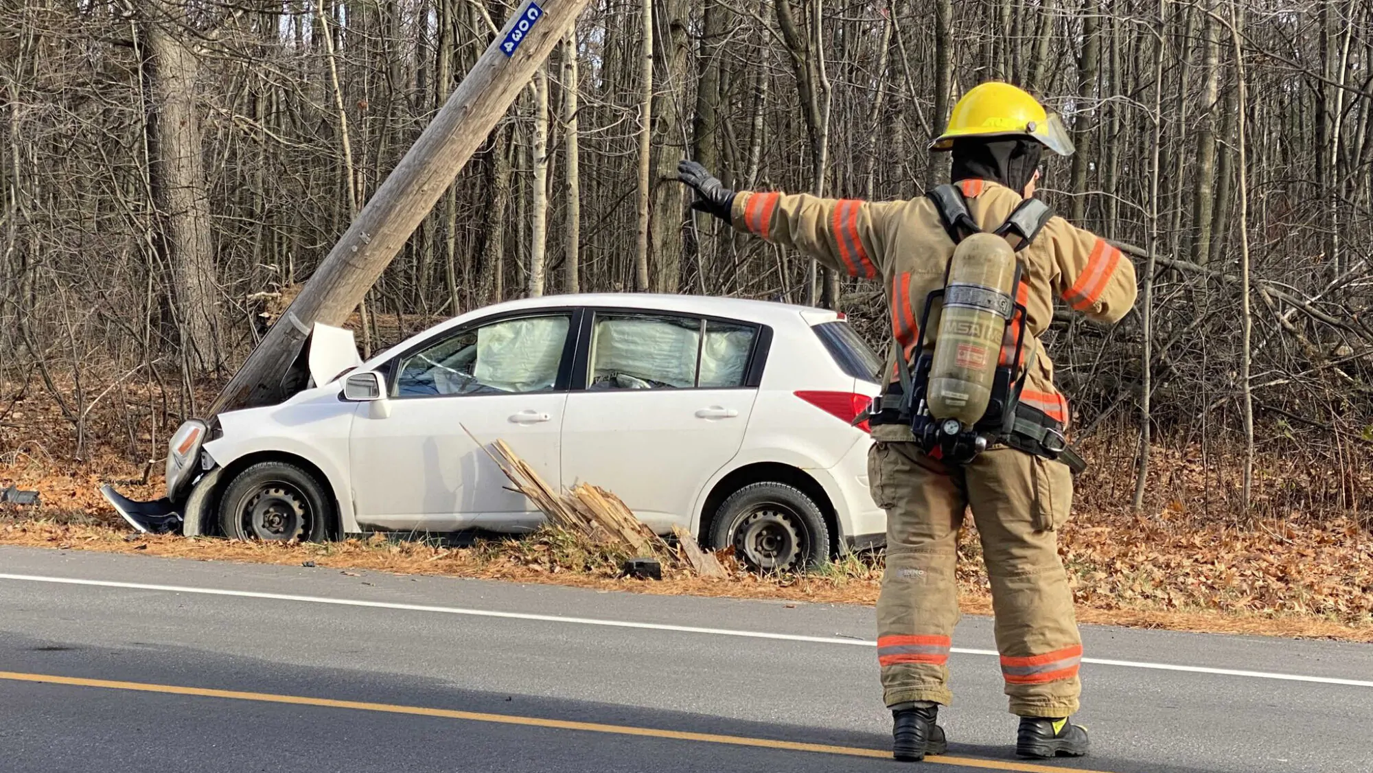 Collision poteau électrique