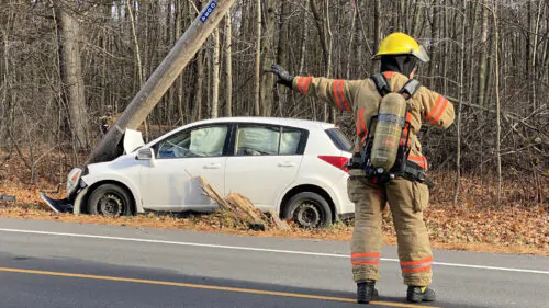 Collision poteau électrique