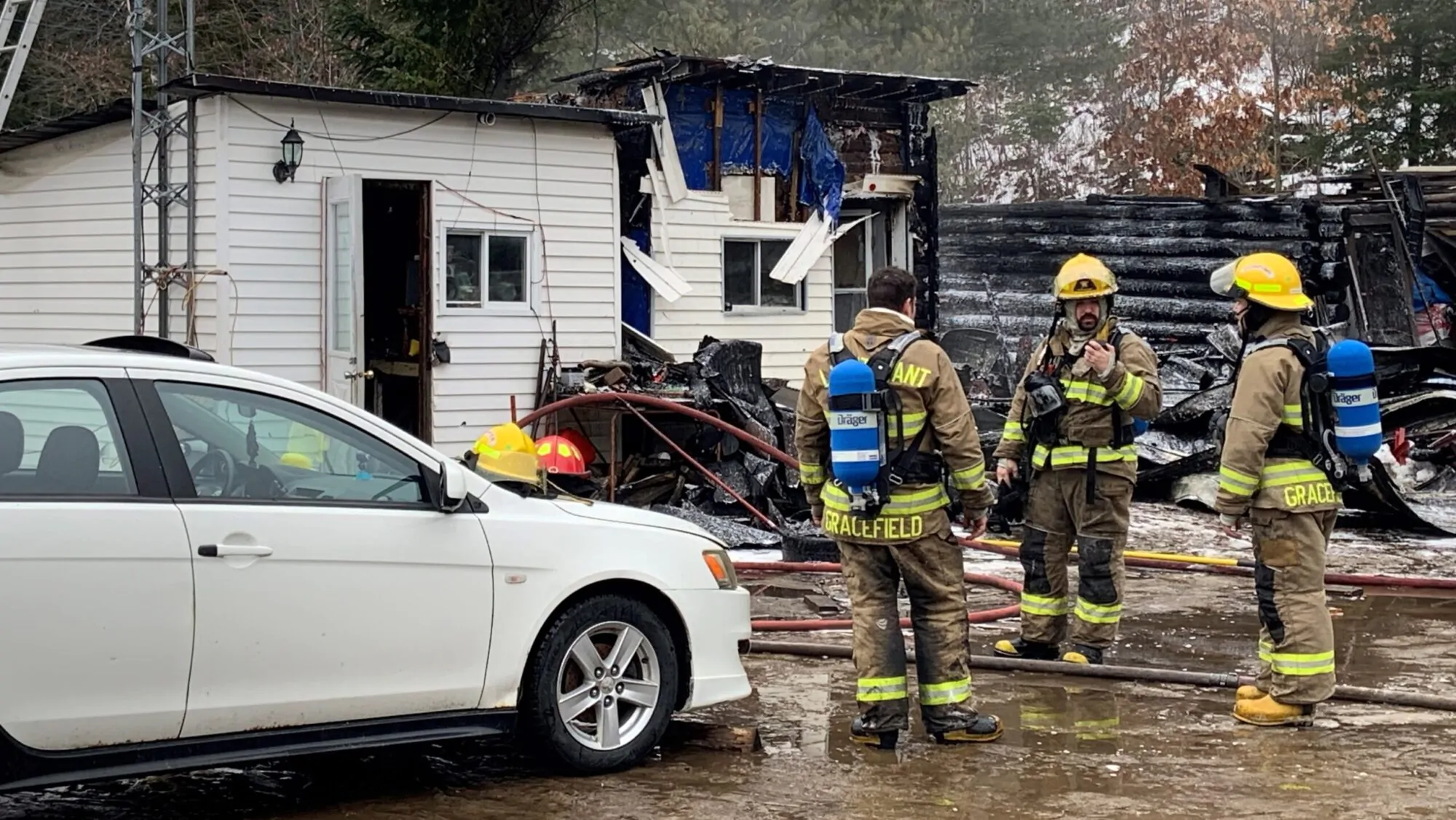 Incendie garage Gracefield