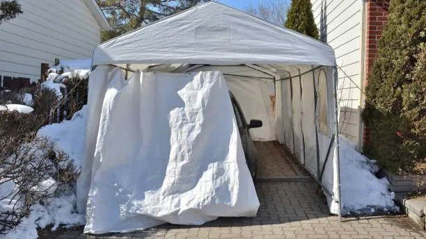 Abris temporaire hiver