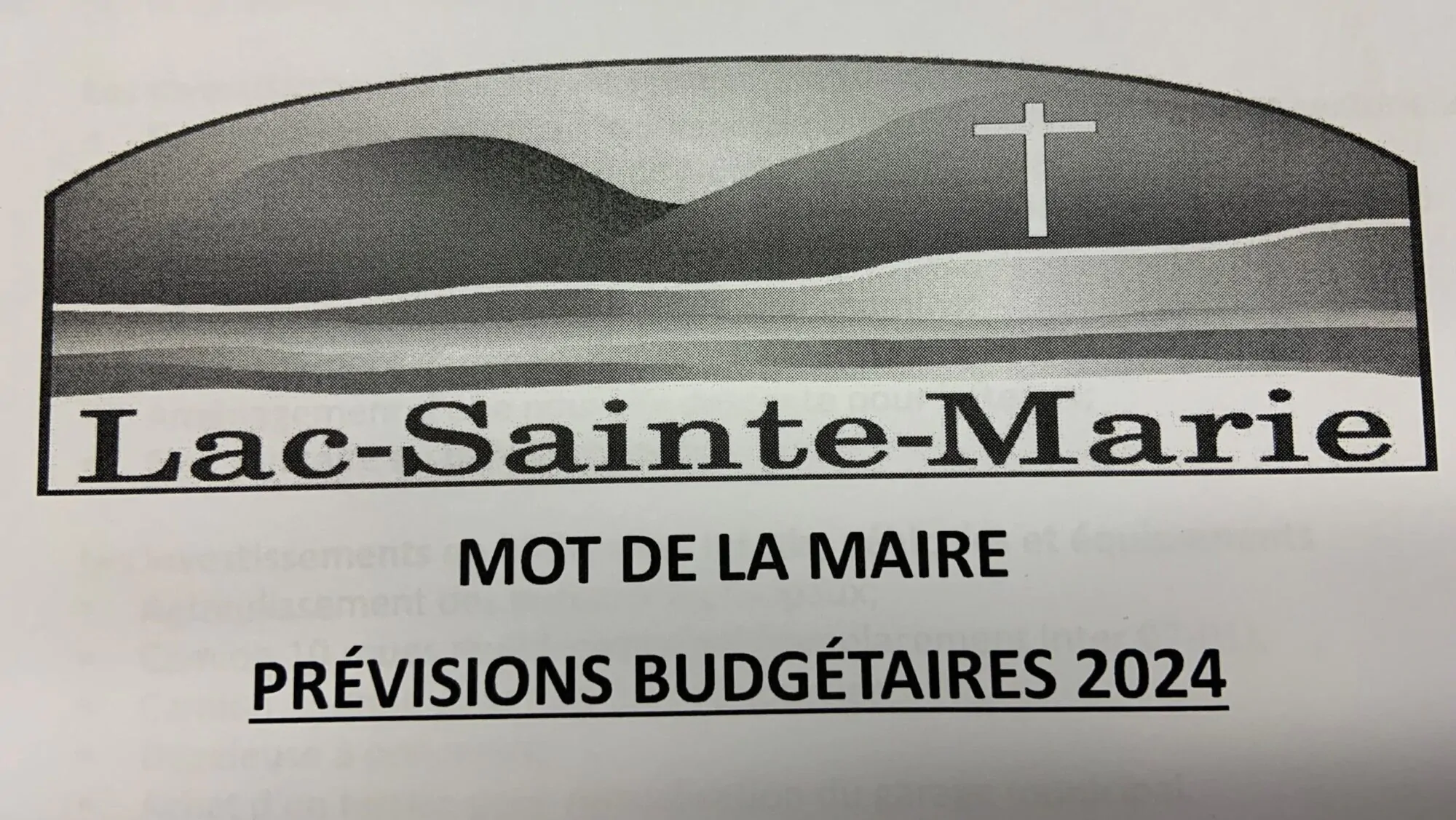 Budget 2024 Lac-Sainte-Marie