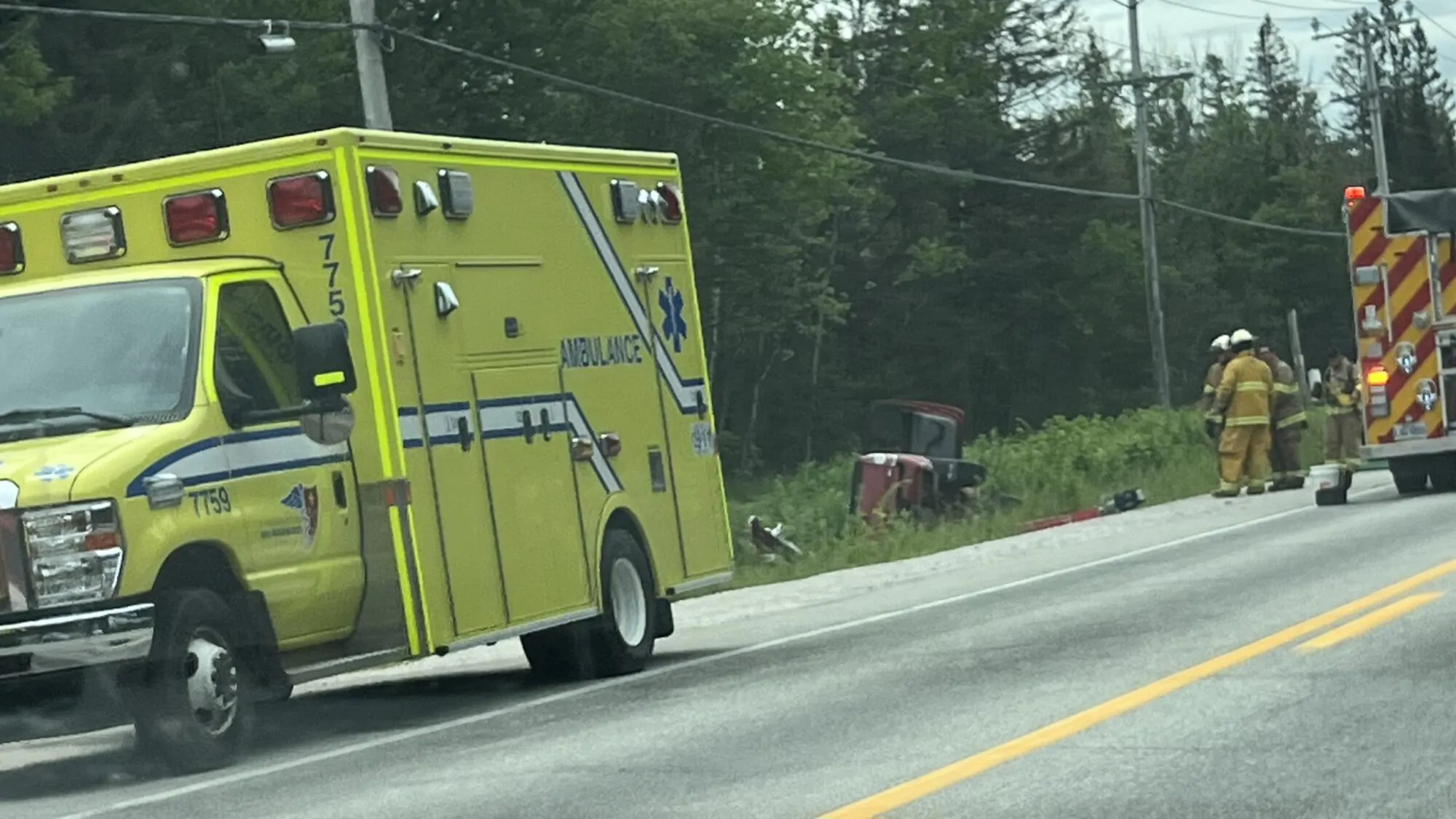 Accident Messines Route 105 22 juin 2024