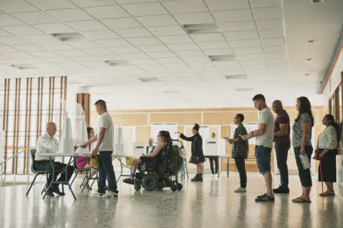 File électeurs élections fédérales 2025 crédit Élections Canada
