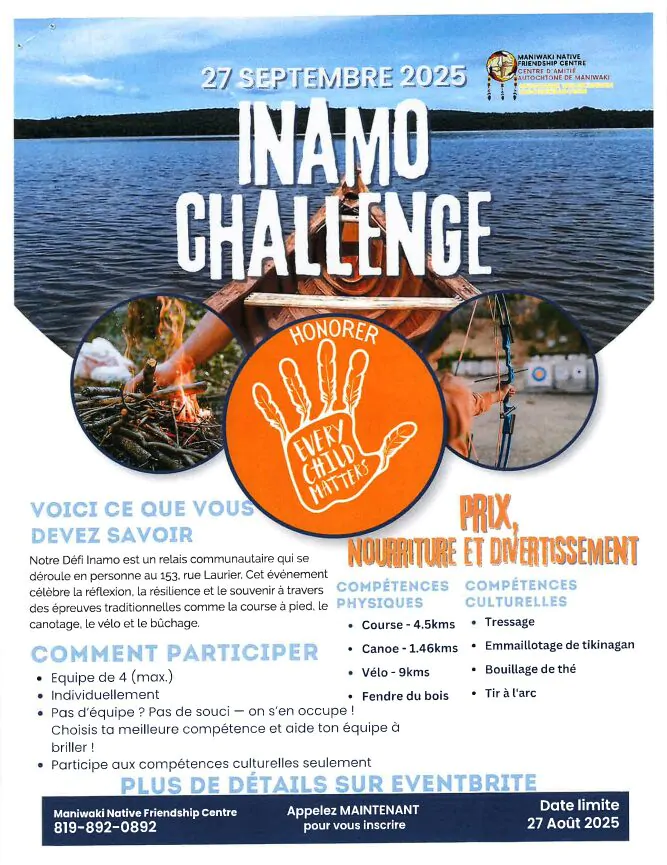 Défi Inamo Maniwaki septembre 2025