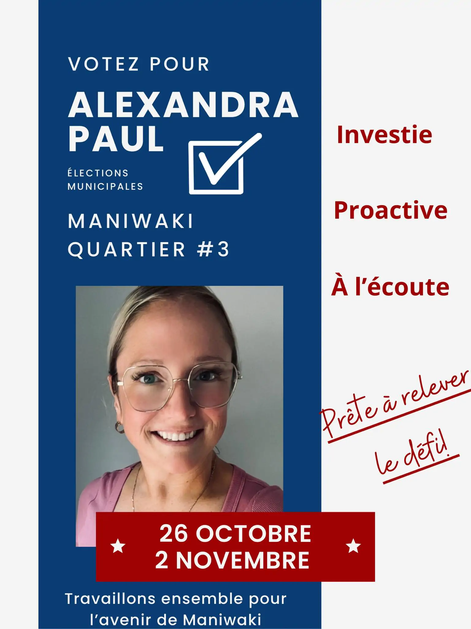 Alexandra Paul candidate Maniwaki 2025