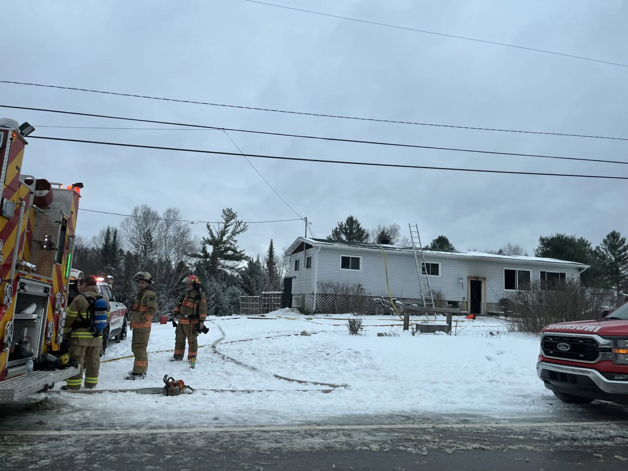Incendie maison Aumond 10 novembre 2025 crédit CHGA FM Simon Dominé
