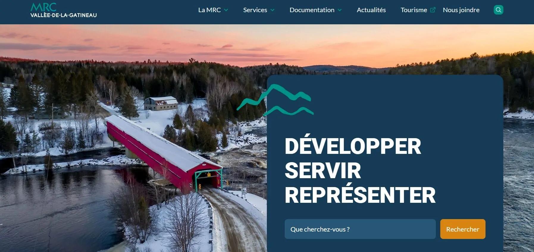 Capture écran site web MRCVG décembre 2025